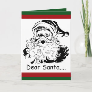 Roligt Kära Tomte....brev från vuxen Helgkort