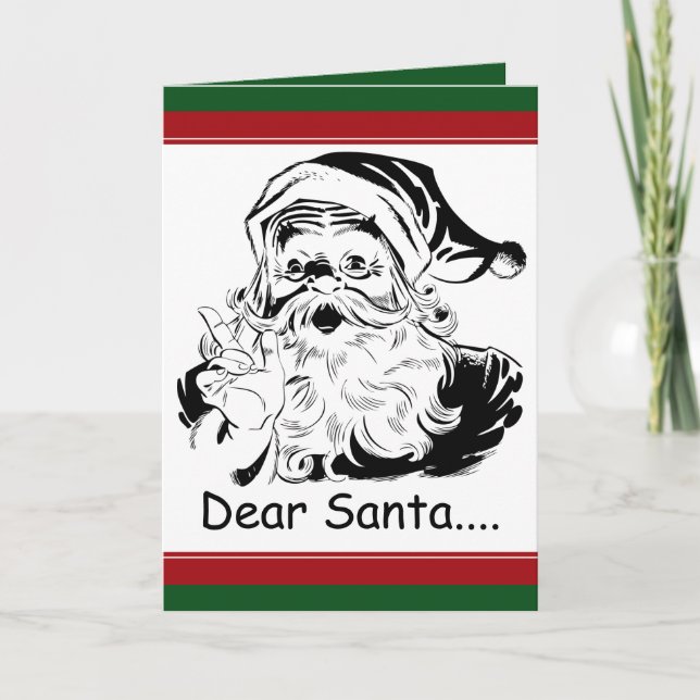 Roligt Kära Tomte....brev från vuxen Helgkort (Framsida)