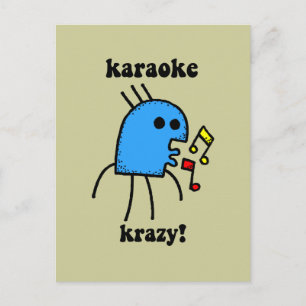 roligt karaoke vykort