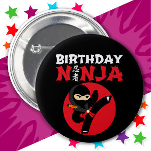 Roligt Karate Party Kids Martial Arts Birthday Nin Knapp