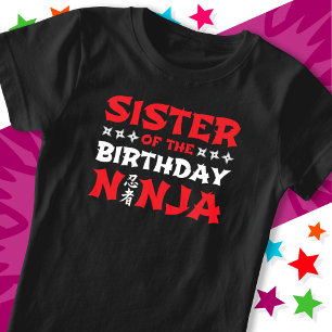 Roligt Karate Party Kids Sister på födelsedagen Ni T Shirt