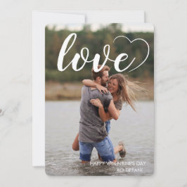 Roligt Kärlek Hjärta Foto Glad Alla Hjärtans Dag Julkort