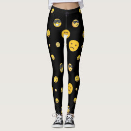 Roligt, kärlek, leende, lycklig söta emojis genoms leggings