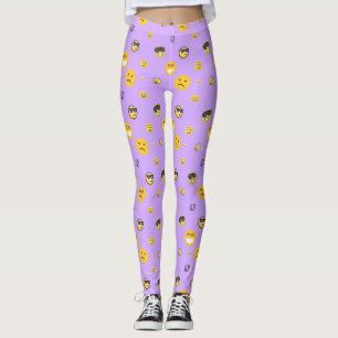 Roligt, kärlek, leende, lycklig söta emojis leggings