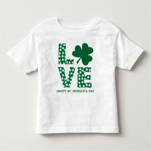 Roligt Kärlek Shamrock Child's St. Patrick's Day T Shirt