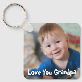 Roligt Kärlek You Grandpa Photo Nyckelring