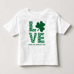 Roligt kärleks Shamrock Barn St. Patrick's Day T Shirt