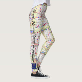 Roligt Karta hemma igen i Indiana Leggings