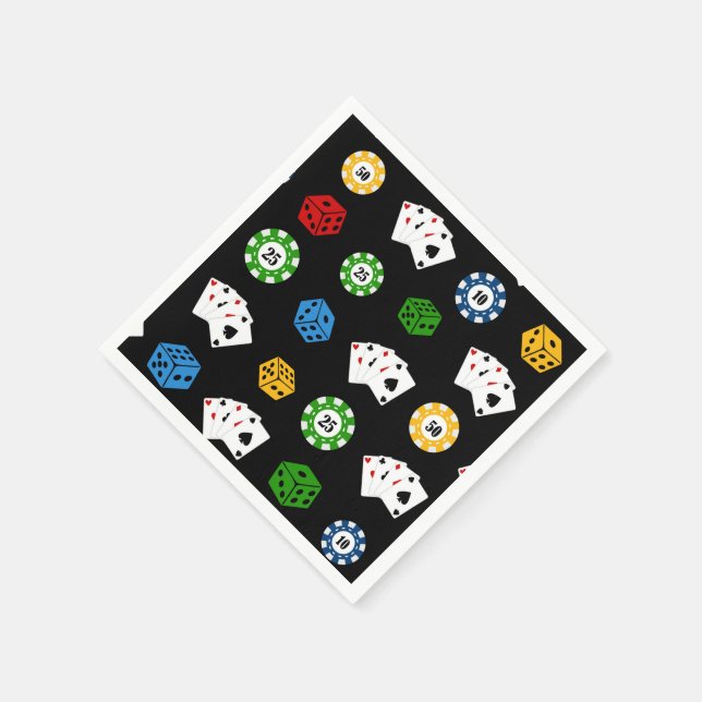 Roligt Kasino mönster party pappra blöjor Pappersservett (Hörn)