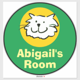 Roligt Kat Tecknad Sticker för barnens sovrum Klistermärken