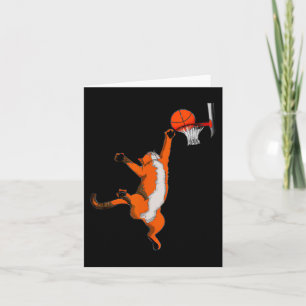 Roligt Katt för uppspelning av basket Idrottsketbo Kort