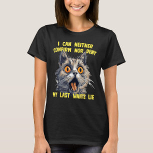 Roligt kattansikte med sista vita lögdkostym t shirt
