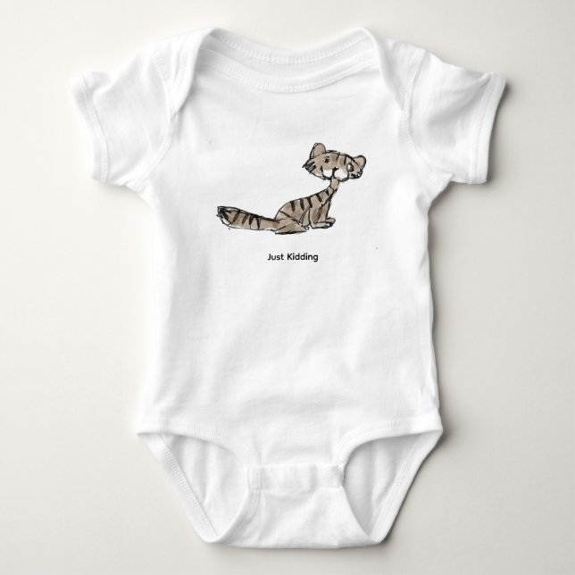 Roligt Kattbaby-bodysuit T Shirt (Framsida)