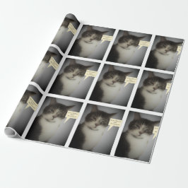 Roligt kattfoto presentpapper