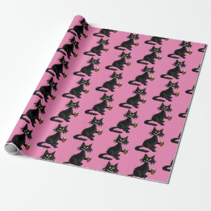Roligt kattinpackningspapper presentpapper