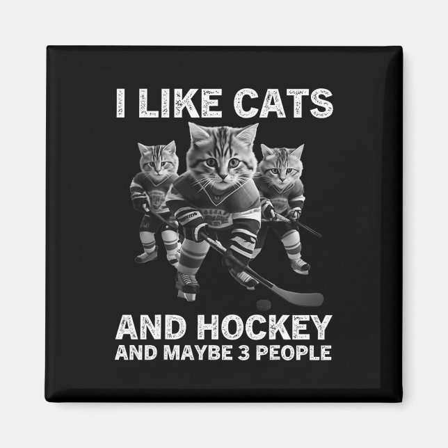 Roligt kattishockeypresent för introverta och katt magnet (Framsidan)