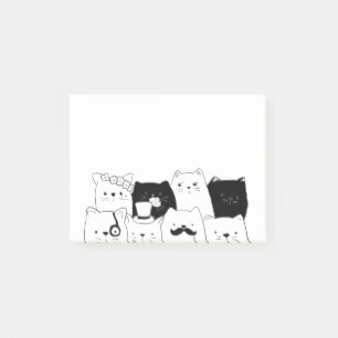 Roligt kattklotter post-it block