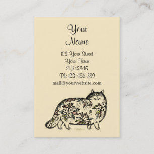 Roligt kattknubbigkort visitkort