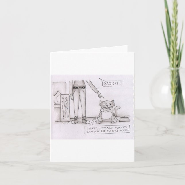 roligt kattkort kort (Framsida)