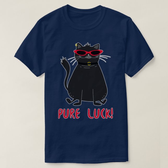 roligt kattliv med kattälskare t shirt (Design framsida)