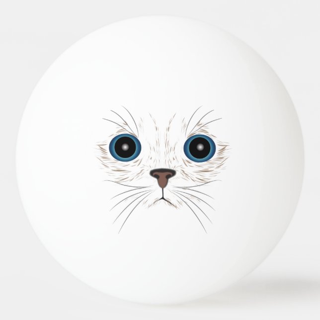 Roligt kattsikte pingisboll (Baksidan)