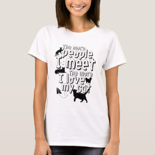 Roligt kattT-tröjacitationstecken för djur älsk Tee Shirt