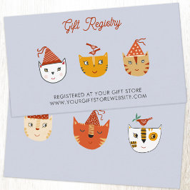Roligt Kattunge Baby Shower Gift-register Tilläggskort