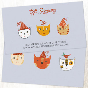 Roligt Kattunge Baby Shower Gift-register Tilläggskort