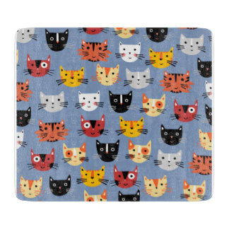 Roligt Kattunge Mönster Blue