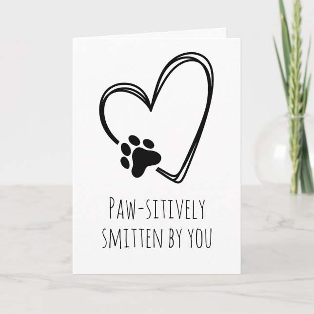roligt kattvalentinkort helgkort (Framsida)