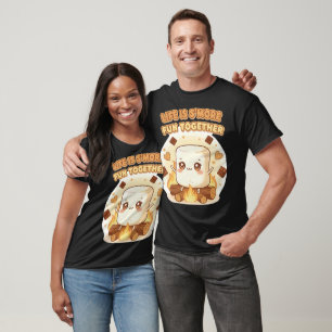 Roligt Kawaii Liv Är Smörgås Roligare Tillsammans T Shirt