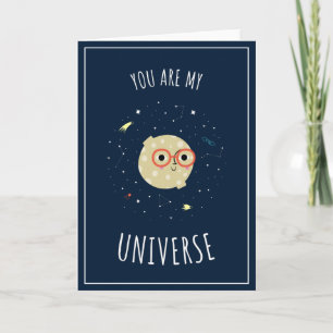 Roligt Kawaii Månuniversum Konstellation Alla Hjär Kort