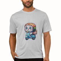Roligt Kawaii Sushi på leveransskooter