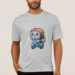 Roligt Kawaii Sushi på leveransskooter T Shirt