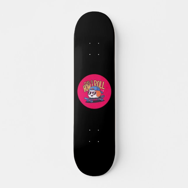 Roligt Kawaii Sushi på skateboard (Framsida)