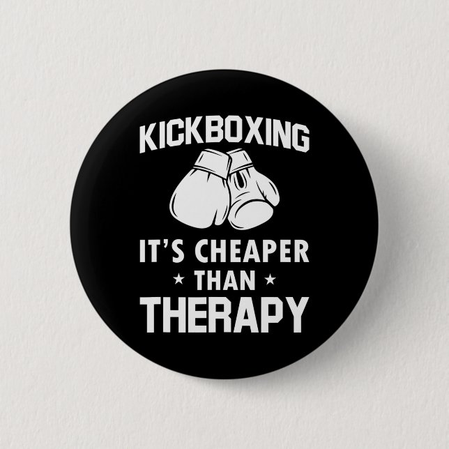 Roligt Kickboxarpresent Sterapi Kickboxning  Knapp (Framsida)