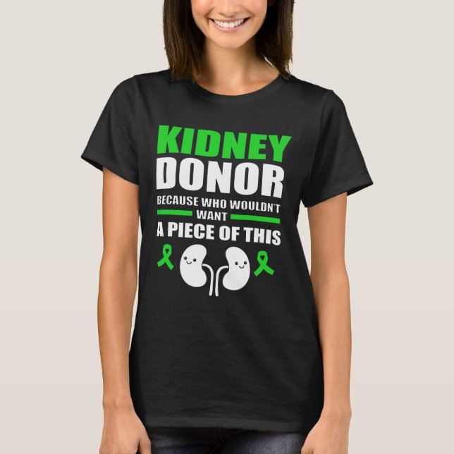 Roligt Kidney Stone Kidney Donor T Shirt (Framsida)