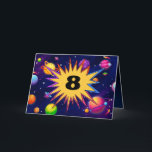 Roligt Kids Add Namn Planet Solar System 8:e födel Kort<br><div class="desc">Detta är ett underbart kort för ett barn som har intresse av att resa genom rymden genom rymden genom vetenskap, filmer, läsning eller genom drömmar om att färdas genom rymden. Och även om de inte är rymdentusiaster, är det här ett WOW kort för alla barns födelsedag. Det är bara COOLA...</div>