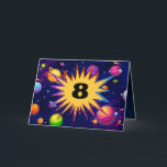 Roligt Kids Add Namn Planet Solar System 8:e födel Kort<br><div class="desc">Detta är ett underbart kort för ett barn som har intresse av att resa genom rymden genom rymden genom vetenskap, filmer, läsning eller genom drömmar om att färdas genom rymden. Och även om de inte är rymdentusiaster, är det här ett WOW kort för alla barns födelsedag. Det är bara COOLA...</div>