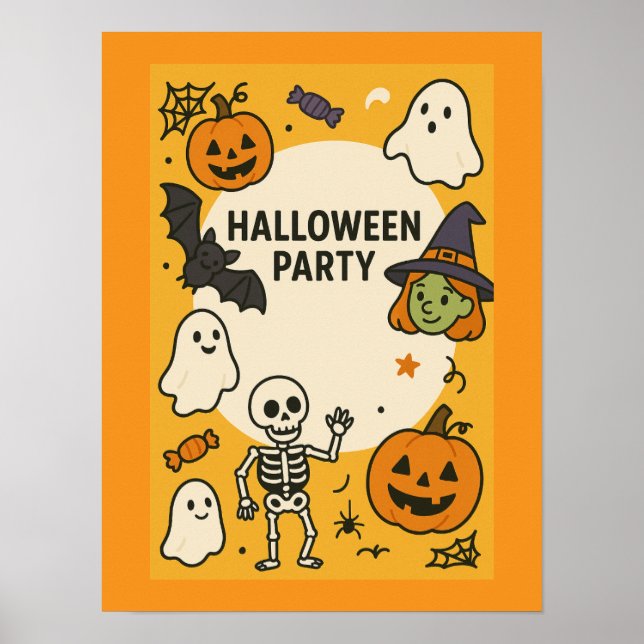 Roligt Kids Halloween fest Poster (Framsidan)