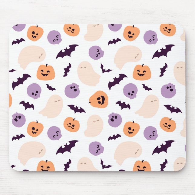Roligt Kids Halloween Mönster Musmatta (Framsidan)