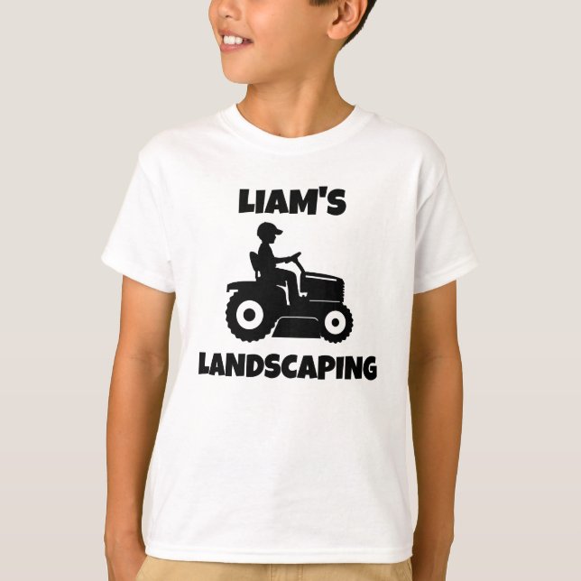 Roligt Kids Riding Gräsmatta Mower T-Shirt eller H (Framsida)