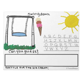 Roligt Kids Swingdown Ord Game Large Anteckningsblock