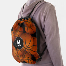 roligt killbasketbollar mönster monogrammat
