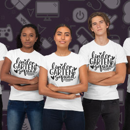 Roligt Kindergarten Squad med lärarens Namn T Shirt