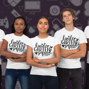 Roligt Kindergarten Squad med lärarens Namn T Shirt