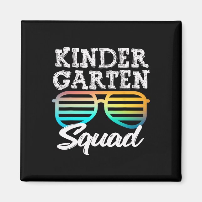 Roligt Kindergarten Squad Sunglasses Roligt Kids T Magnet (Framsidan)