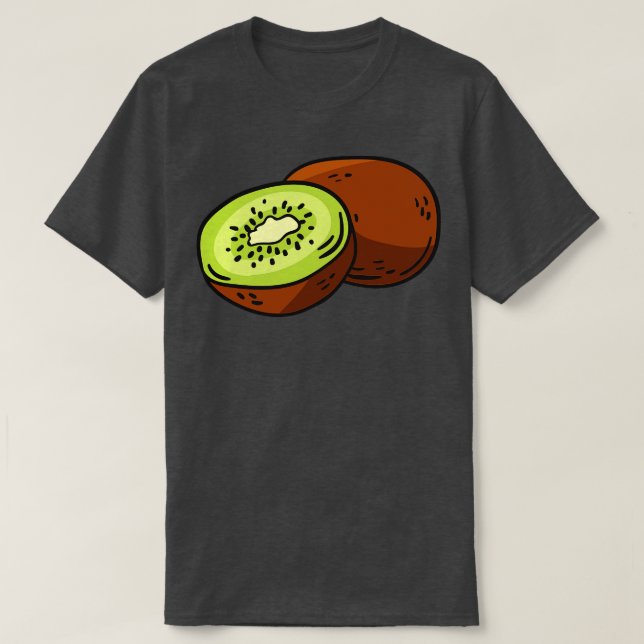 Roligt Kiwi Illustration T Shirt (Design framsida)