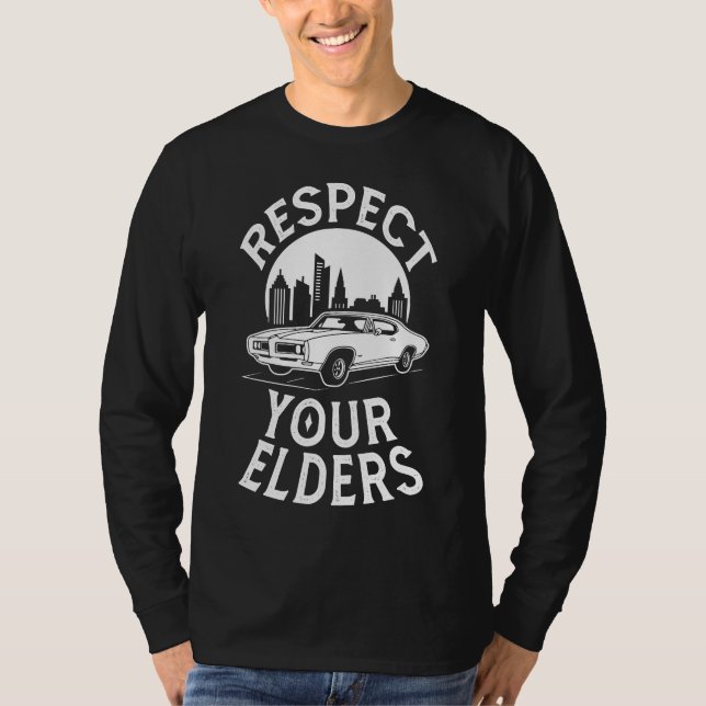 Roligt Klassiskt Bilcitat T Shirt (Framsida)