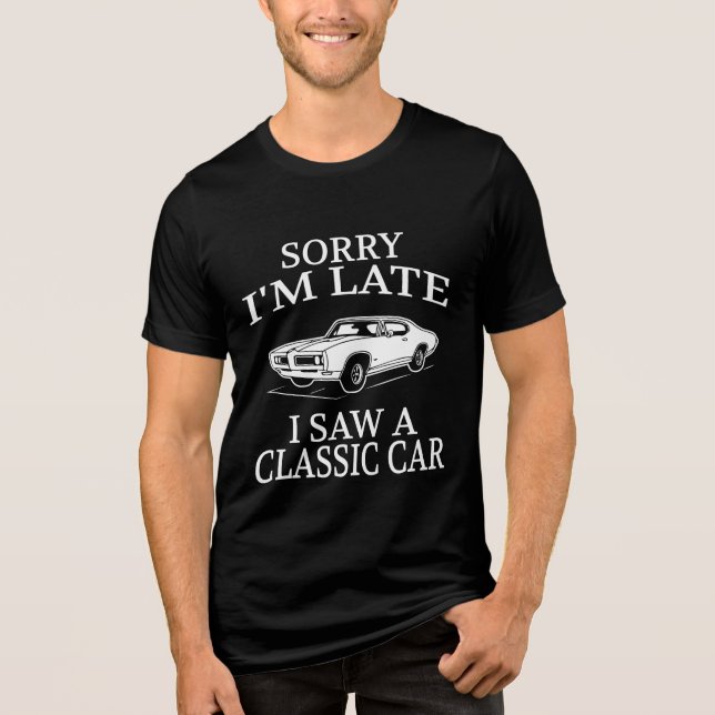 Roligt klassiskt bilspråk t shirt (Framsida)